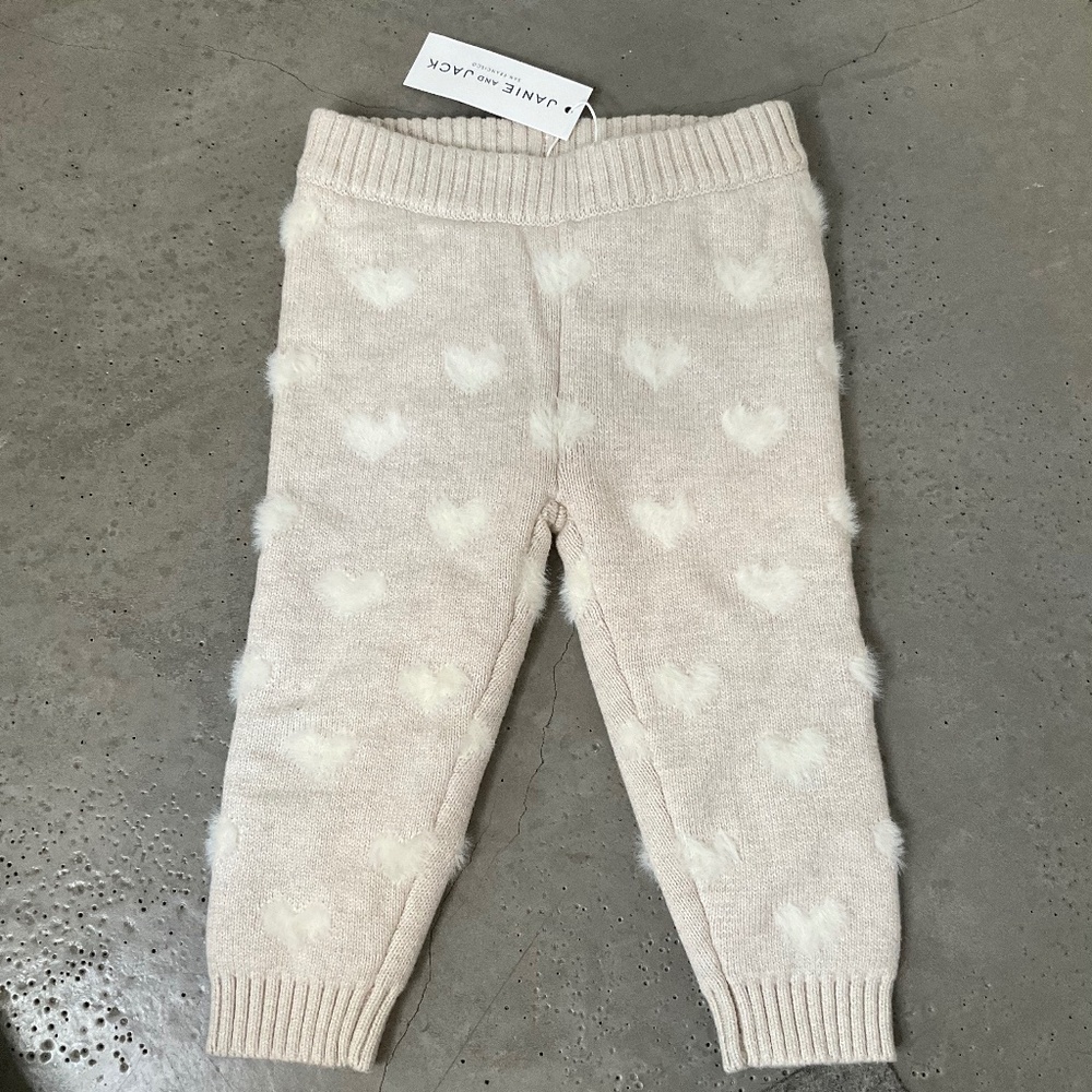 Janie and Jack Heart Sweater Pants
